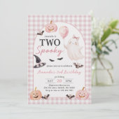 Invitation d'anniversaire des 2 ans de deux fantôm (Debout devant)