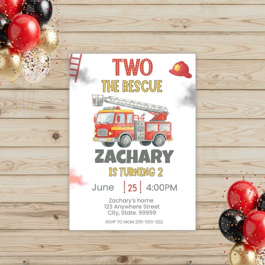 Invitation d'anniversaire des 2 ans de Two the Res