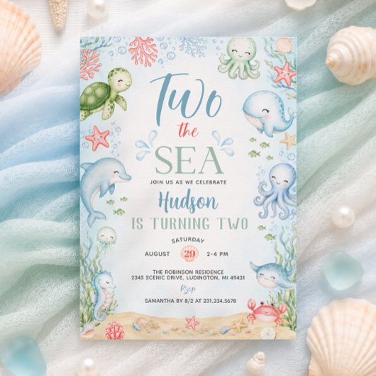 Invitation d'anniversaire des 2 ans de Two the Sea