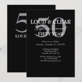 Invitation d'anniversaire des 50 ans drôle et clai (Devant / Derrière)