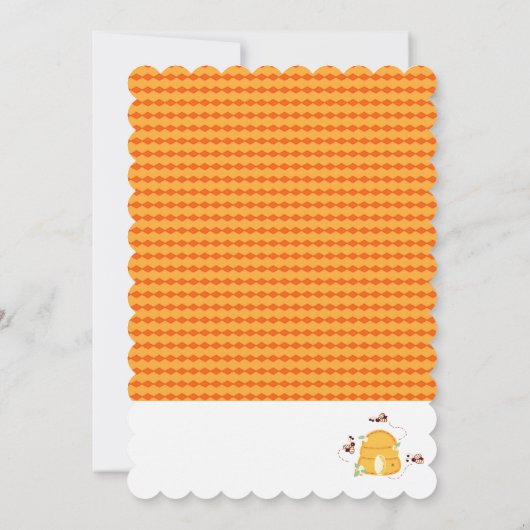 Invitation d'anniversaire des abeilles occupées (Dos)