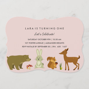 Invitation d'anniversaire des amis de la forêt