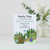 Invitation d'anniversaire des amis de la forêt (Debout devant)