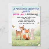 Invitation d'anniversaire des amis de la forêt for (Devant)