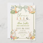 Invitation d'anniversaire des animaux de la ferme (Devant)