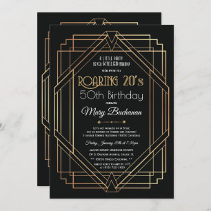 Invitation d'anniversaire des années 20