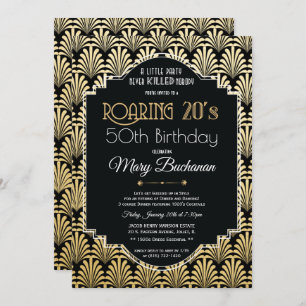 Invitation d'anniversaire des années 20