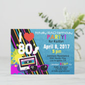 Invitation d'anniversaire des années 80 (Debout devant)