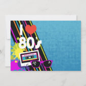 Invitation d'anniversaire des années 80 (Dos)