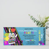 Invitation d'anniversaire des années 80 (Debout devant)