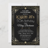 Invitation d'anniversaire des Années folles (Devant)