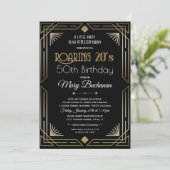 Invitation d'anniversaire des Années folles (Debout devant)