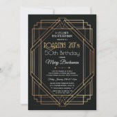 Invitation d'anniversaire des Années folles (Devant)