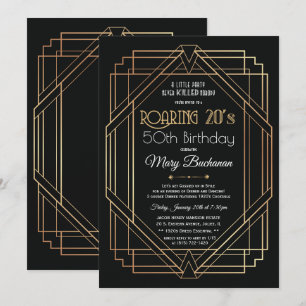 Invitation d'anniversaire des Années folles