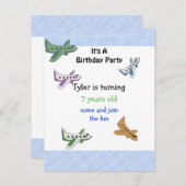 Invitation d'anniversaire des avions (Devant / Derrière)