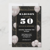 Invitation d'anniversaire des ballons (Devant)