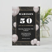 Invitation d'anniversaire des ballons (Debout devant)