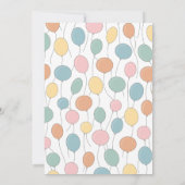 Invitation d'anniversaire des ballons (Dos)