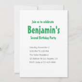 Invitation d'anniversaire des ballons (Dos)