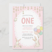 Invitation d'anniversaire des Ballons de Bunny Cut (Devant)