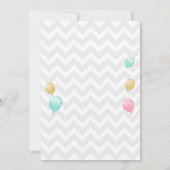 Invitation d'anniversaire des ballons de Parties s (Dos)