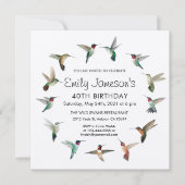Invitation d'anniversaire des colibris (Devant)