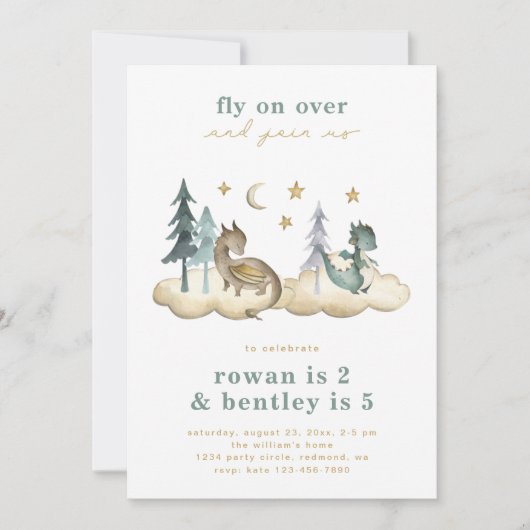 Invitation d'anniversaire des dragons interarmées  (Devant)