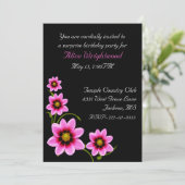 Invitation d'anniversaire des femmes noires et ros (Debout devant)