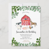 Invitation d'anniversaire des fermiers Green (Devant)