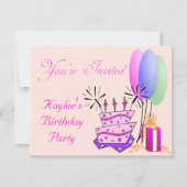 Invitation d'anniversaire des filles (Devant)