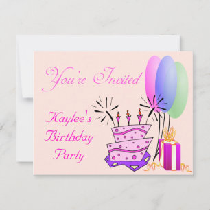 Invitation d'anniversaire des filles