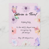 INVITATION D'ANNIVERSAIRE DES FILLES (Devant / Derrière)