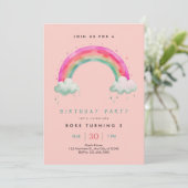 Invitation d'anniversaire des filles arc-en-ciel (Debout devant)