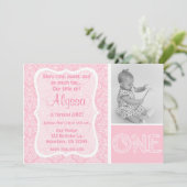 Invitation d'anniversaire des filles aux Damas ros (Debout devant)