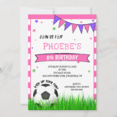Invitation d'anniversaire des filles de balle de f (Devant)
