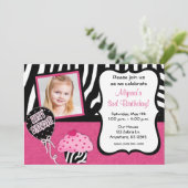 Invitation d'anniversaire des filles de Cupcake Ze (Debout devant)