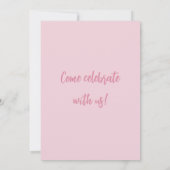 Invitation d'anniversaire des filles de la Bow ros (Dos)