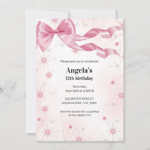 Invitation d'anniversaire des filles de la Bow ros