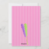 Invitation d'anniversaire des filles de la Lollipo (Dos)