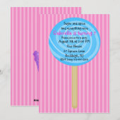 Invitation d'anniversaire des filles de la Lollipo (Devant / Derrière)