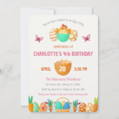 Invitation d'anniversaire des filles de Pâques col (Devant)