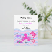 Invitation d'anniversaire des filles sous la mer (Debout devant)