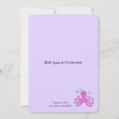 Invitation d'anniversaire des filles sous la mer (Dos)