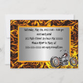 Invitation d'anniversaire des flammes de motocyles (Devant)