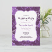 Invitation d'anniversaire des fleurs d'Hibiscus d' (Debout devant)
