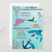 Invitation d'anniversaire des frères et soeurs Sha (Devant / Derrière)