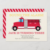 Invitation d'anniversaire des Garçons de camion-fe (Devant / Derrière)