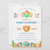 Invitation d'anniversaire des garçons de Pâques co (Devant)