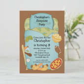 Invitation d'anniversaire des garçons de Slepover (Debout devant)