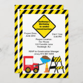 Invitation d'anniversaire des Garçons du chantier (Devant / Derrière)